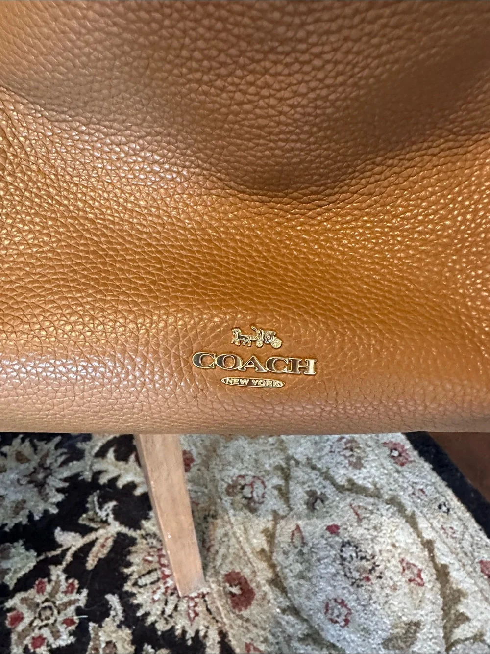 COACH MIA Brown Pebbled Leather Shoulder Bag